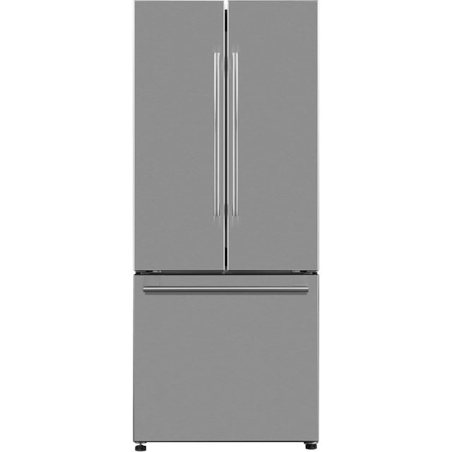 Galanz 16-Cu. Ft. 3-Door French Door Refrigerator, Stainless Steel