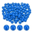 thumbnail image 1 of Uxcell 100 piezas de cuentas de madera azul profundo de 16 mm, cuentas redondas sueltas con agujero grande para hacer joyas, collares y pulseras., 1 of 7
