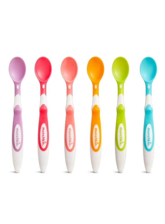 Munchkin Soft Tip Infant Spoons, Multi-Color, 6 Pack, Unisex