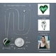 thumbnail image 4 of Infinito amor corazón colgante collar piedra de nacimiento cristal joyas regalos para mujeres, tono plateado, 18"+2" Xemadio WRMH-204-5, 4 of 6