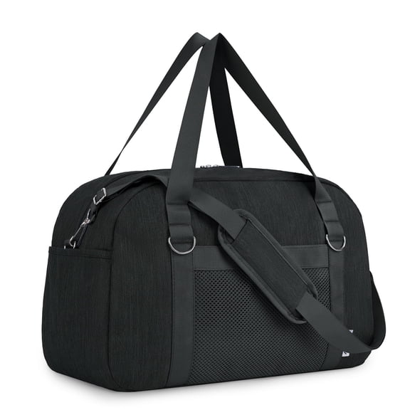 Underseat Bag Weekender Travel Duffel Tote with Adjustable Shoulder Straps for Spirit Airlines Personal Item Bag 18x14x8 for Gym Overnight, Black