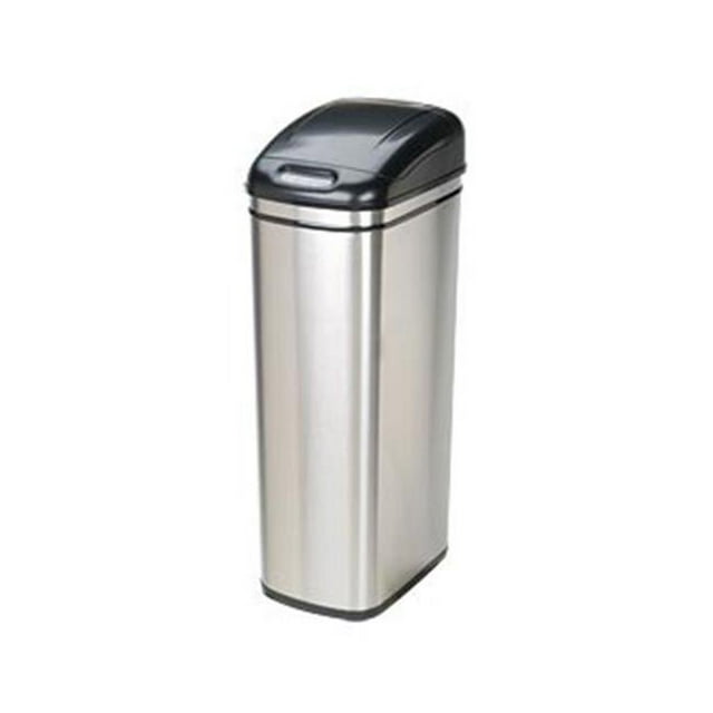 Ninestars DZT-50-6 Rectangle 13.2 Gallon - 50 Liter Trash Can - Stainless Steel