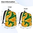 thumbnail image 4 of Naloa Canvas Backpack for Men Women Orange Print Rucksack Casual Travel Daypack Large and Small Durable College Tote Satchel Bookbag for Teens, 4 of 8