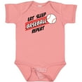 thumbnail image 3 of Inktastic Eat, Sleep, Baseball, Repeat Boys or Girls Baby Bodysuit, 3 of 5