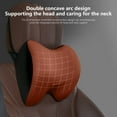 thumbnail image 4 of CxhicLuv Car Neck Headrest, Auto Memory Foam Pillow, Breathable 4D Mesh Removable Cover, Vehicle Seat Accessories, Neck Support & Fatigue Relief for Car Owners, Long-Distance Drivers, Coffee, 4 of 8
