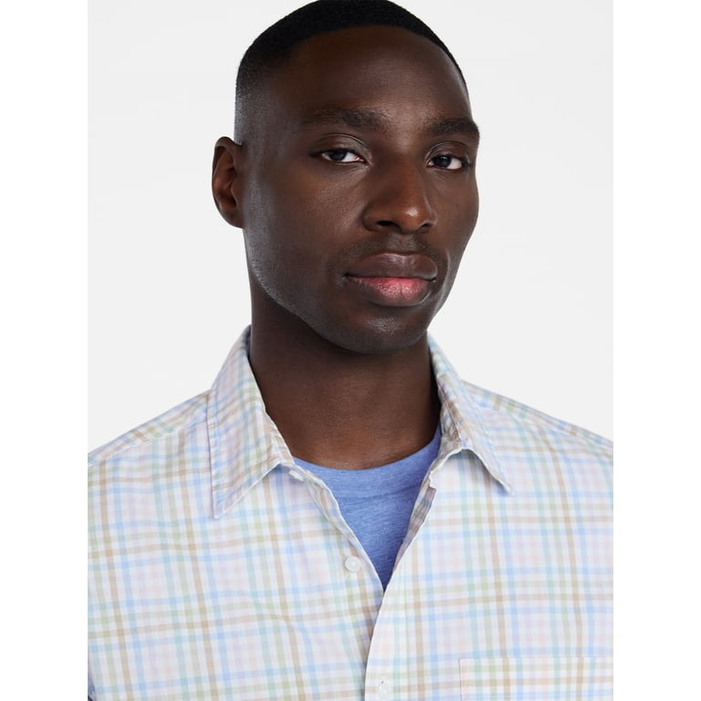 George Men's Classic Fit Short-Sleeve Plaid Shirt photo 5