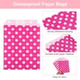 thumbnail image 3 of Uxcell 100Pcs Kraft Paper Treat Bags, 7" x 5" Greaseproof Candy Bags Flat Favor Bags Small Gift Bags, Rose Dot, 3 of 6