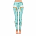 thumbnail image 1 of SUNENAT Turquoise and Golden Marble Stone Stretchy Capri Leggings Skinny Yoga Sports Pants XXXL, 1 of 4