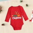 thumbnail image 5 of Es mi primer mameluco navideño para bebé, mono con estampado de ciervos para bebé, mono de manga larga de algodón para recién nacido, ropa para bautizo de niño pequeño, 5 of 5