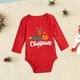 thumbnail image 5 of Es mi primer mameluco navideño para bebé, mono con estampado de ciervos para bebé, mono de manga larga de algodón para recién nacido, ropa para bautizo de niño pequeño, 5 of 5