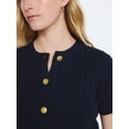 thumbnail image 4 of Free Assembly Women's and Women's Plus Cable Knit Cardigan Sweater with Short Sleeves, Lightweight, Sizes XS-4X, 4 of 4