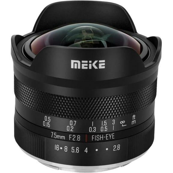 Meike 7.5mm f2.8 Large Aperture APS-C Lens Manual Focus Compatible with Sony E-Mount Mirrorless Camera NEX 3 5T NEX 6 7