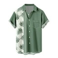 thumbnail image 1 of Camisas Negras Para Hombre Camisa hawaiana de manga corta para hombre, camisa con estampado 3D de solapa de primavera y verano, camiseta de moda (AG, L), 1 of 3