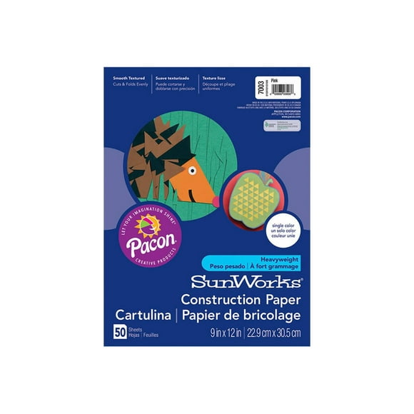 SunWorks Construction Paper, Pink Assortment (50 Sheets)