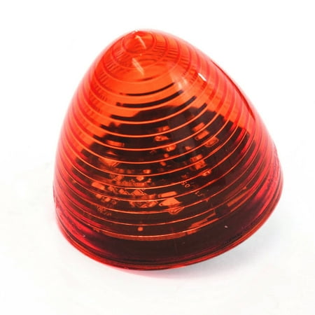 Red Hound Auto 1 Red LED 2 inches Marker Beehive Cone Light Trailer Auto Bright Lighting