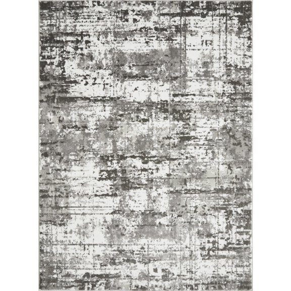 Loomaknoti Rhane Vailin 5' x 7' Gray Abstract Indoor Area Rug