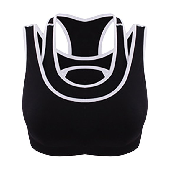 Lilgiuy Women Wire Free Mesh Sports Underwear Yoga Running Quick Drying Vest Bra,Black,8 2022 Fall Winter
