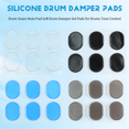 thumbnail image 3 of 24 Pcs Silicone Drum Damper Pads, Drum Snare Mute Pad Soft Drum Damper Gel Pads for Drums Tone Control, 3 of 5