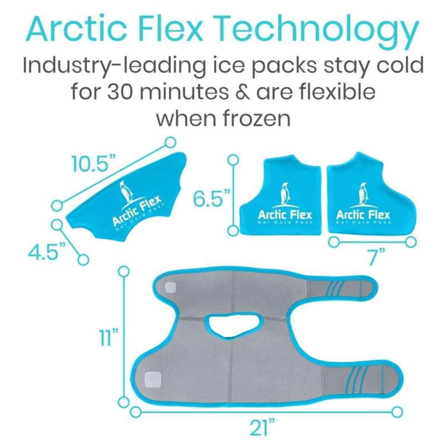 Vive Ankle Ice Pack Wrap - Foot Cold/Hot Compression Brace, Adjustable