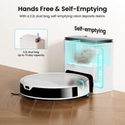 Lefant M350L Robot Vacuum and Mop, 40-Day Self-Emptying, Smart Obstacle Avoidance, WiFi/Alexa, Multi-Floor Mapping, 150 Min Runtime