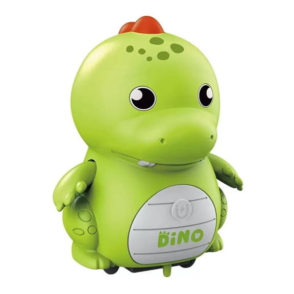 Green Dinosaur Auto-Walk Musical Toy | Swinging Arm Magnetic Slider for Baby Movement Stimulation | Early Learning Toy Ages 3