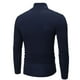 thumbnail image 3 of Camisa de manga larga con cuello alto de poliéster para hombre - Corte ajustado, color liso - Moda/deportivo - Tallas M-XXL, 3 of 5