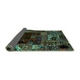 thumbnail image 2 of Ahgly Company Indoor Square Patchwork Turquoise Blue Transitional Area Rugs, 3' Square, 2 of 4