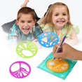 thumbnail image 2 of LYUMO Children Plastic Geometric Ruler Template Spiral Drawing Tool Art Toy Kids Stationery Supply, Spiral Drawing Ruler, Kids Drawing Toy, 2 of 8