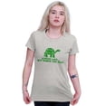 thumbnail image 4 of Always Late Worth Wait Funny Turtle Womens Fitted Plus Size Graphic Tee Brisco Brands 2X, 4 of 5