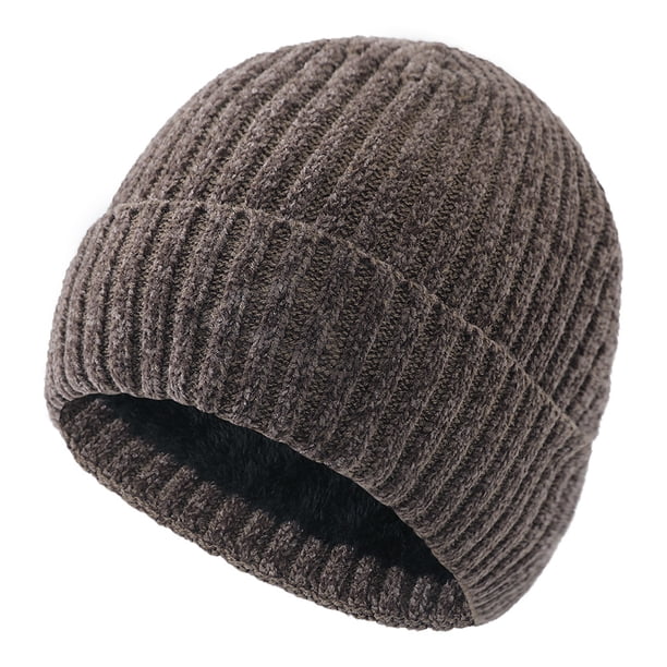 Gorro de invierno de punto para hombre y mujer, gorro de invierno cálido.