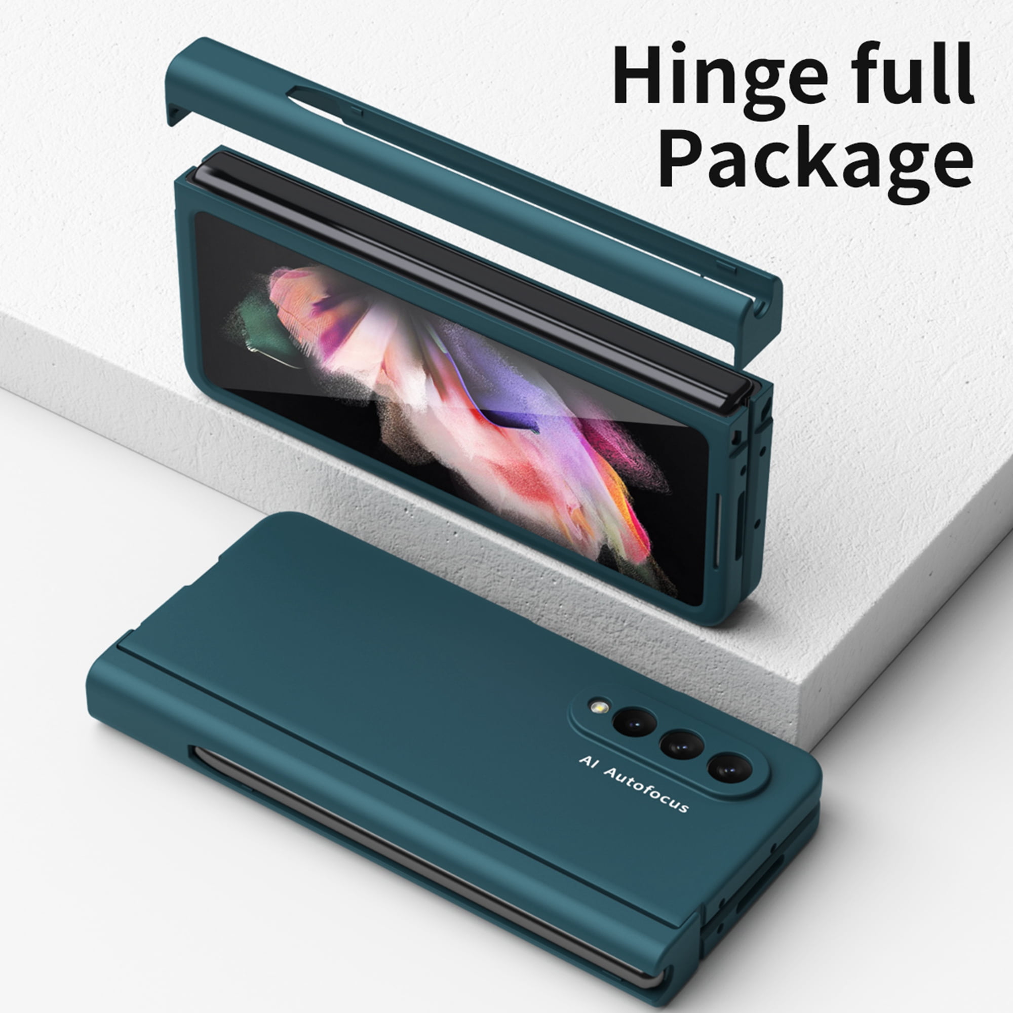Samsung Galaxy Z Fold 3 Case, Dteck Shockproof with S-Pen Holder
