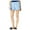 Blue, variant on MAISON JULES $39 Womens New 1409 Light Blue Ruffled Trim Pull On Short M B+B