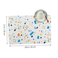 thumbnail image 3 of DouZhe Ensemble de 4 Napperons en Polyester, Motif Terrazzo Bleu Orange, Résistants à la Chaleur pour Table à Manger, 12 Pouces x 18 Pouces, 3 of 6