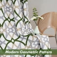 thumbnail image 6 of DriftAway Alexander Thermal Blackout Grommet Unlined Window Curtains Spiral Geo Trellis Pattern Set of 2 Panels Each Size 52 Inch by 84 Inch Loden Green, 6 of 8