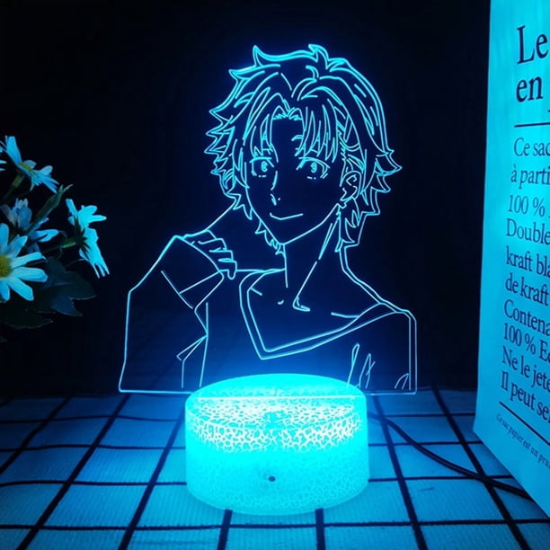 Luz nocturna LED 3D Bungos Stray Dogs Junichiros Tanizakis