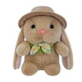thumbnail image 2 of Cute Bunny Stuffed Animal - Bunny Plush Toy with Hat, Easter Decorations Gift - Soft Animal Doll, Cloth Doll for Birthdays & Holiday Gifts, Comfort Toy Brown L, 12.6", 2 of 7