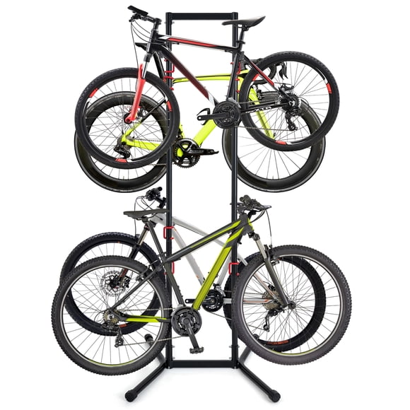 Gymax 4 Bike Storage Rack Adjustable Bicycle Rack for Garage Indoor Bike Stand