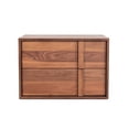 thumbnail image 2 of Limari Home Berlin Modern Veneer and Solid Wood Bedroom Nightstand in Walnut, 2 of 6