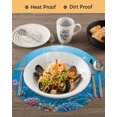 thumbnail image 3 of 13 Inch Round Placemats Set of 4, Ocean Diving Elephant Non Slip Heat Insulation PP Table Mats, Blue Coastal Coral Fish Marine Life Washable Place Mats for Kitchen Dining Party Table Decor, 3 of 7