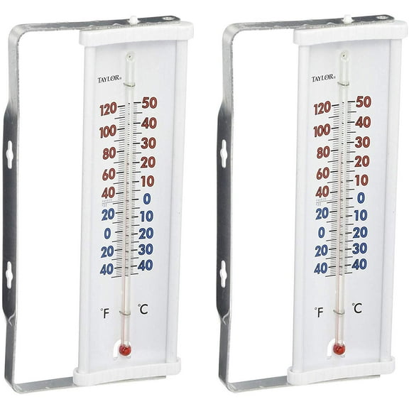 Taylor Precision Products Window Thermometer, 2 Pack