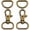 Antique Brass, variant on Swivel Trigger Snap Hooks Classic Lobster Clasps with D-Rings for Purse Strap Lanyard Leather Craft 10 Sets CSD1 (1 Inch, Silver)