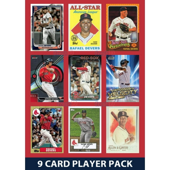 Rafael Devers Boston Red Sox 9 Card Player Pack 2024 2023 Topps Bowman