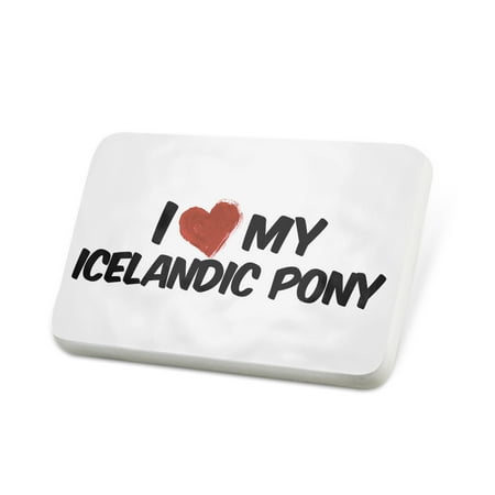Love Icelandic Horse - Porcelein Pin I Love my Icelandic pony Icelandic Horse Lapel Badge – NEONBLOND