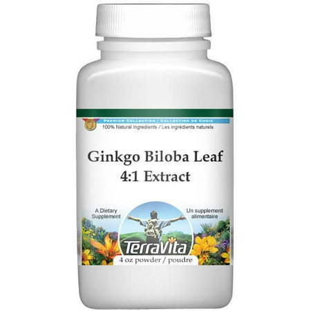 Ginkgo Leaf Extract - Extra Strength Ginkgo Biloba Leaf 4:1 Extract Powder (4 oz, ZIN: 514332)