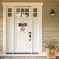thumbnail image 2 of Eveokoki 12" My First Football Season Welcome Signs for Front Door Farmhouse Rustic Round Wooden Hanging Wreaths for Home Porch Wall Decor Housewarming Gift Football Lovers Outdoor Indoor, 2 of 5