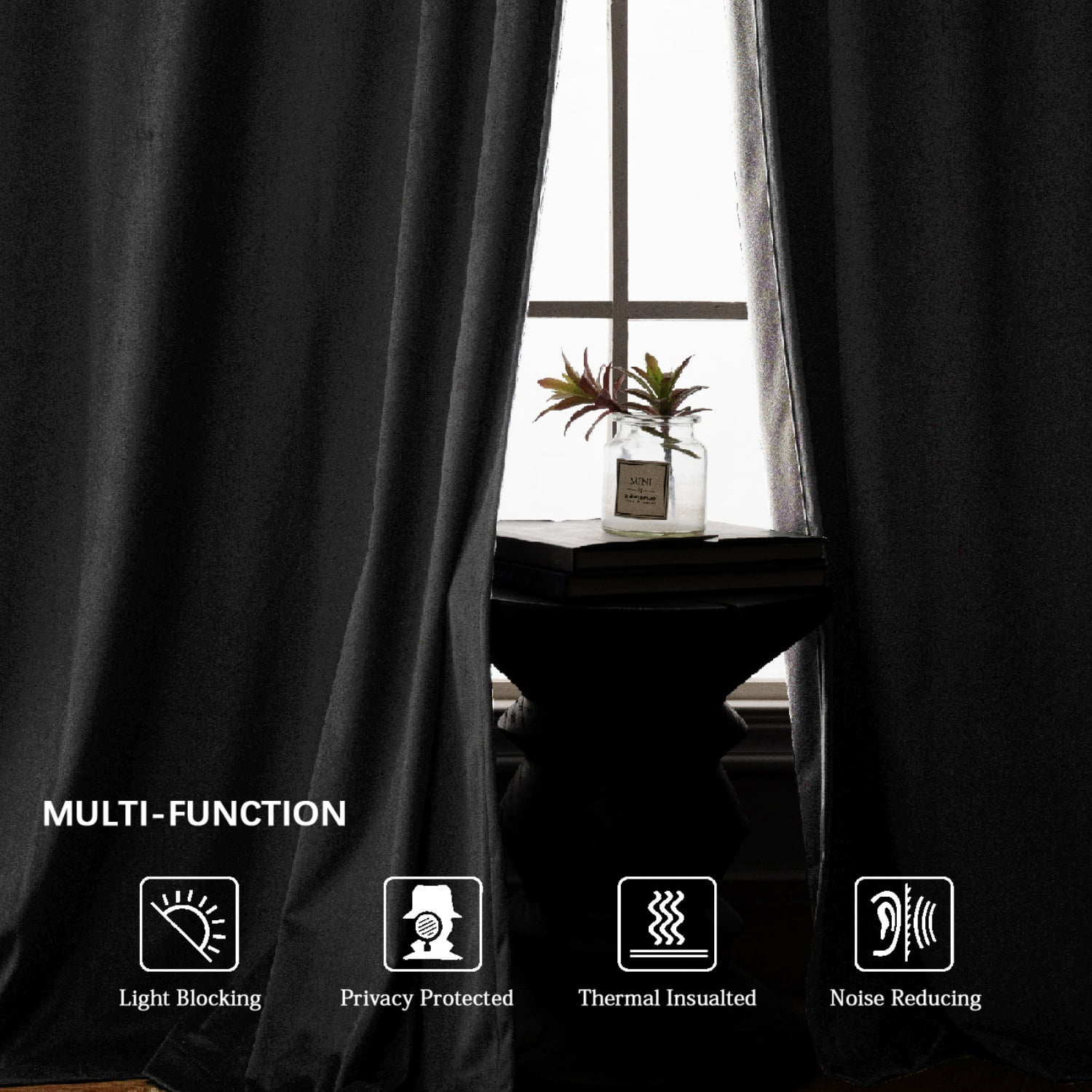 SMILETIME Outdoor Curtains for Patio, Premium Thick Privacy Rod Pocket Outside Curtains for Porch, Pergola, Cabana, 4 Panels