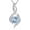 03-aquamarine, variant on Round Birthstone Necklace for Women 925 Sterling Silver Created Gemstone Infinity Pendant Necklaces Christmas Birthday Jewelry Gifts for Wife Mother Her, 18"+2"