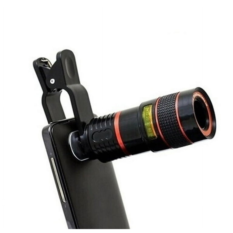 Lentille de télescope de téléphone portable 8X Zoom pour Smartphones - Noir