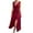 Wine Womens Summer Dress, variant on USSUMA Beach Dresses for Women Casual Summer High Slit Loose Flowy Maxi Long Sun Dress Solid Sleeveless Plus Sundresses V Neck Vacation Dress Wedding Guest