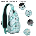thumbnail image 2 of Crossbody Sling Backpack for Women Men Swimming Sharks Decorations Shoulder Sling Crossbody Casual Chest Bag for Travel Sports Running Hiking, 2 of 6